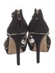 Christian Dior Suede Leather Trim Embellishment Sandals