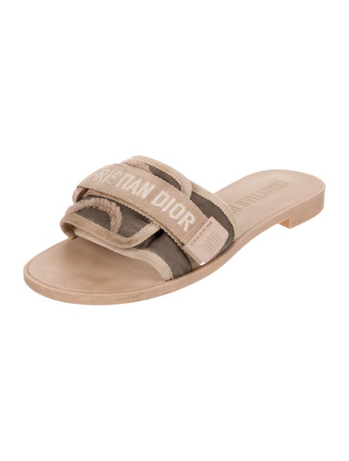Christian Dior Canvas Printed Slides