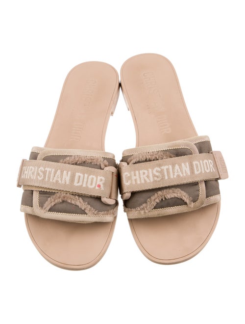 Christian Dior Canvas Printed Slides