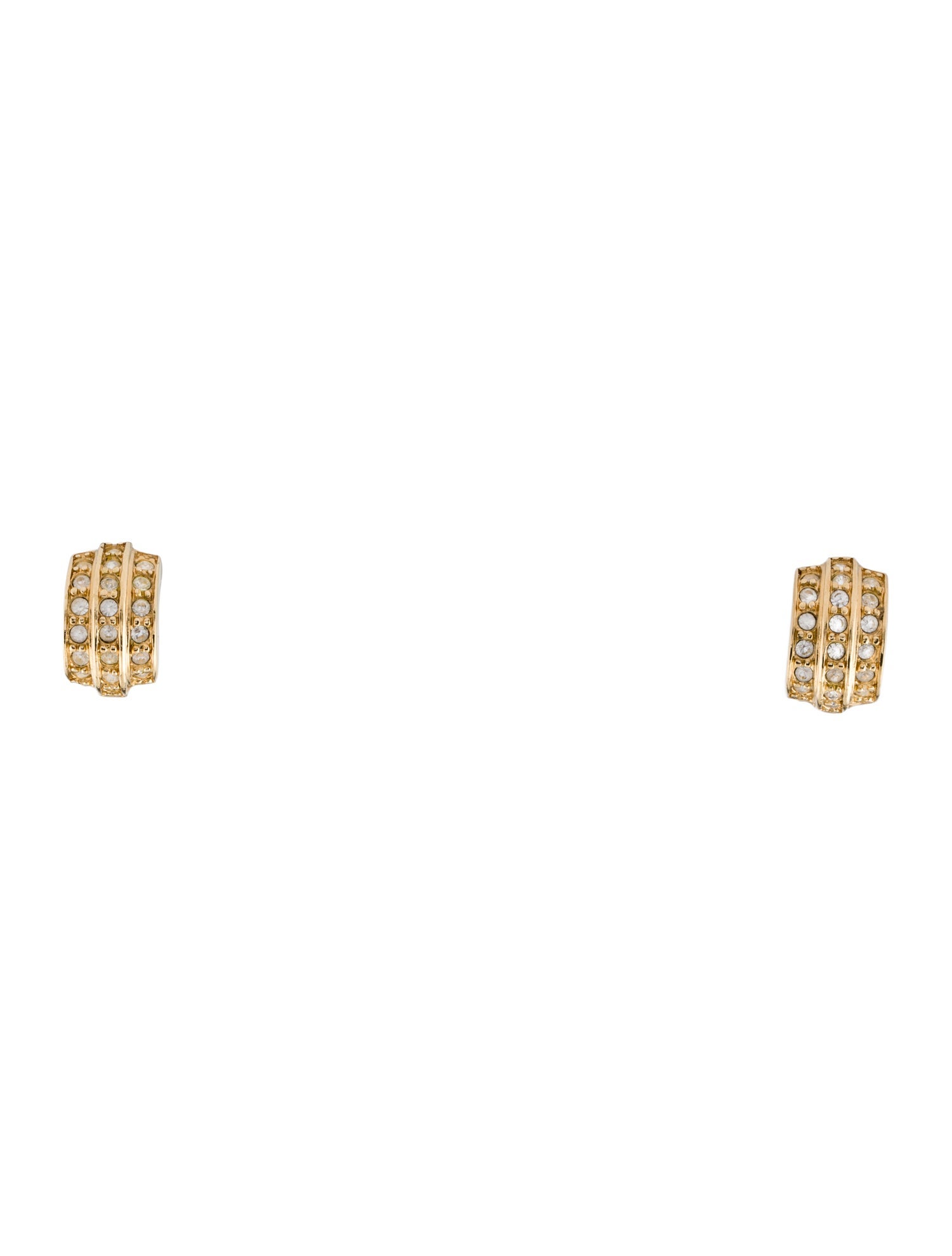 Christian Dior Vintage Crystal Clip-On Earrings