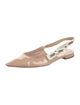 Christian Dior Patent Leather Printed Slingback Flats