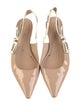 Christian Dior Patent Leather Printed Slingback Flats