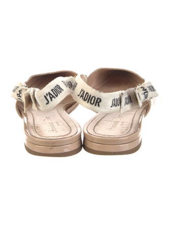 Christian Dior Patent Leather Printed Slingback Flats