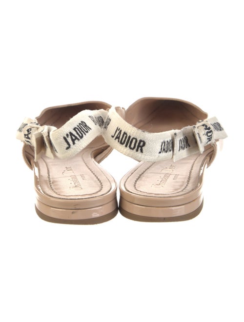 Christian Dior Patent Leather Printed Slingback Flats