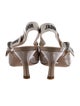 Christian Dior Patent Leather Bow Accents Slingback Pumps