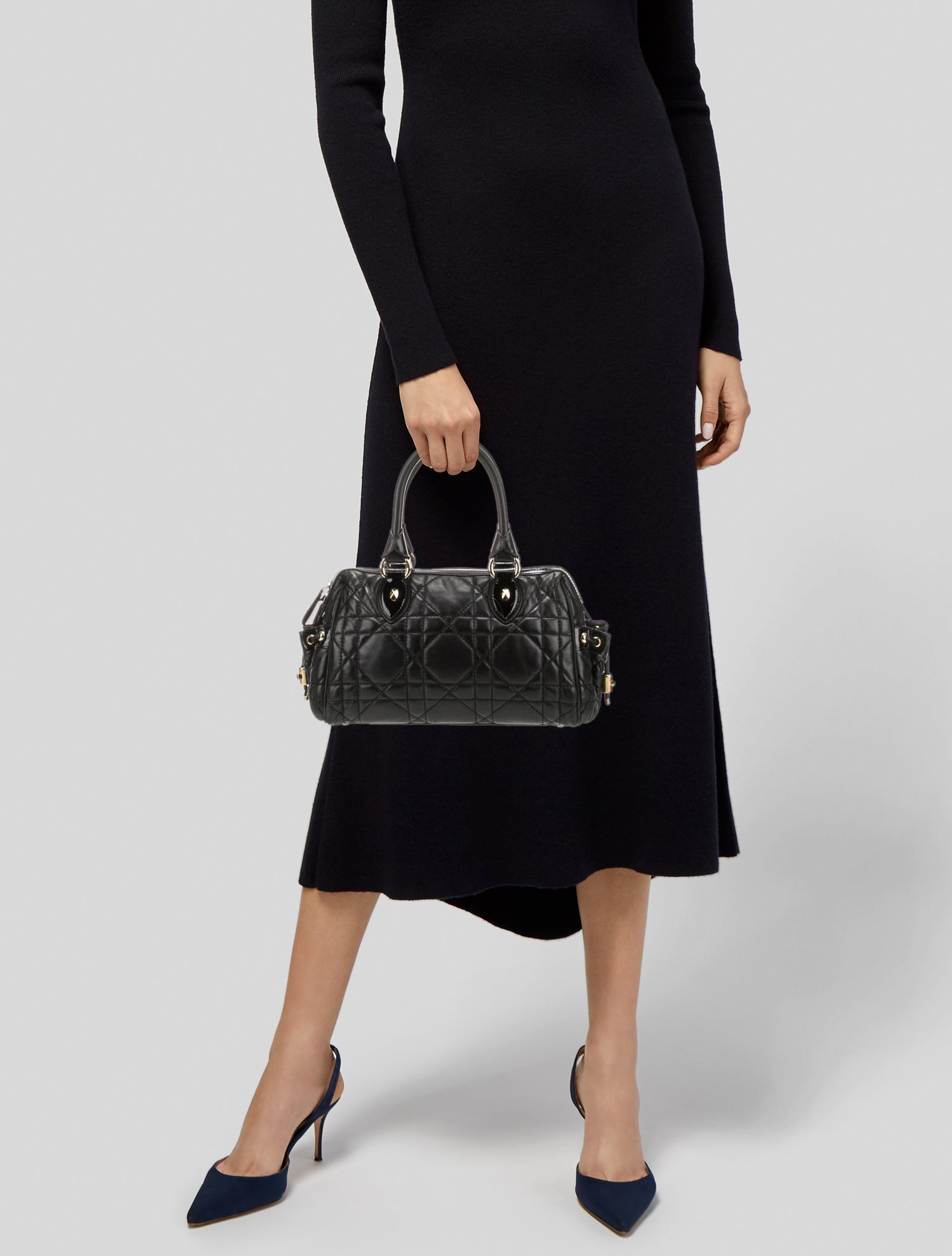 Christian Dior Quilted Top Handle Bag