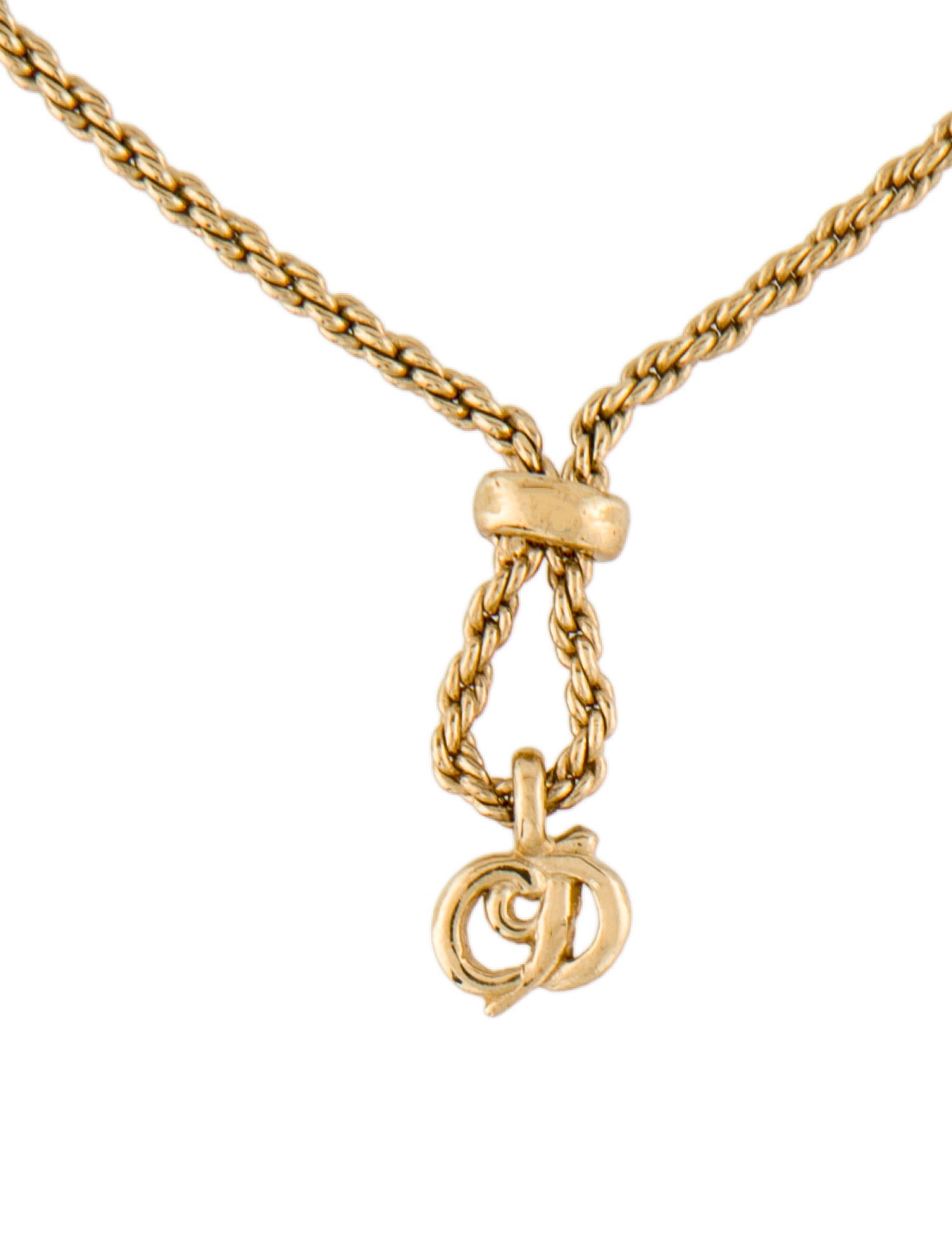 Christian Dior Vintage CD Pendant Necklace