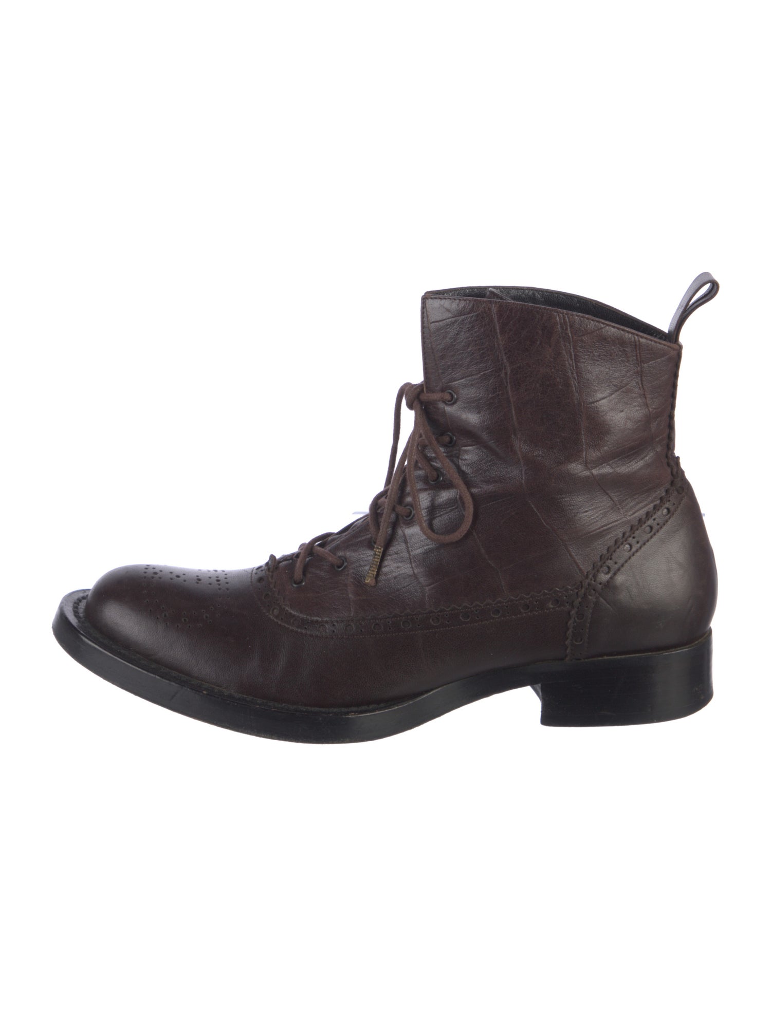 Christian Dior Leather Combat Boots