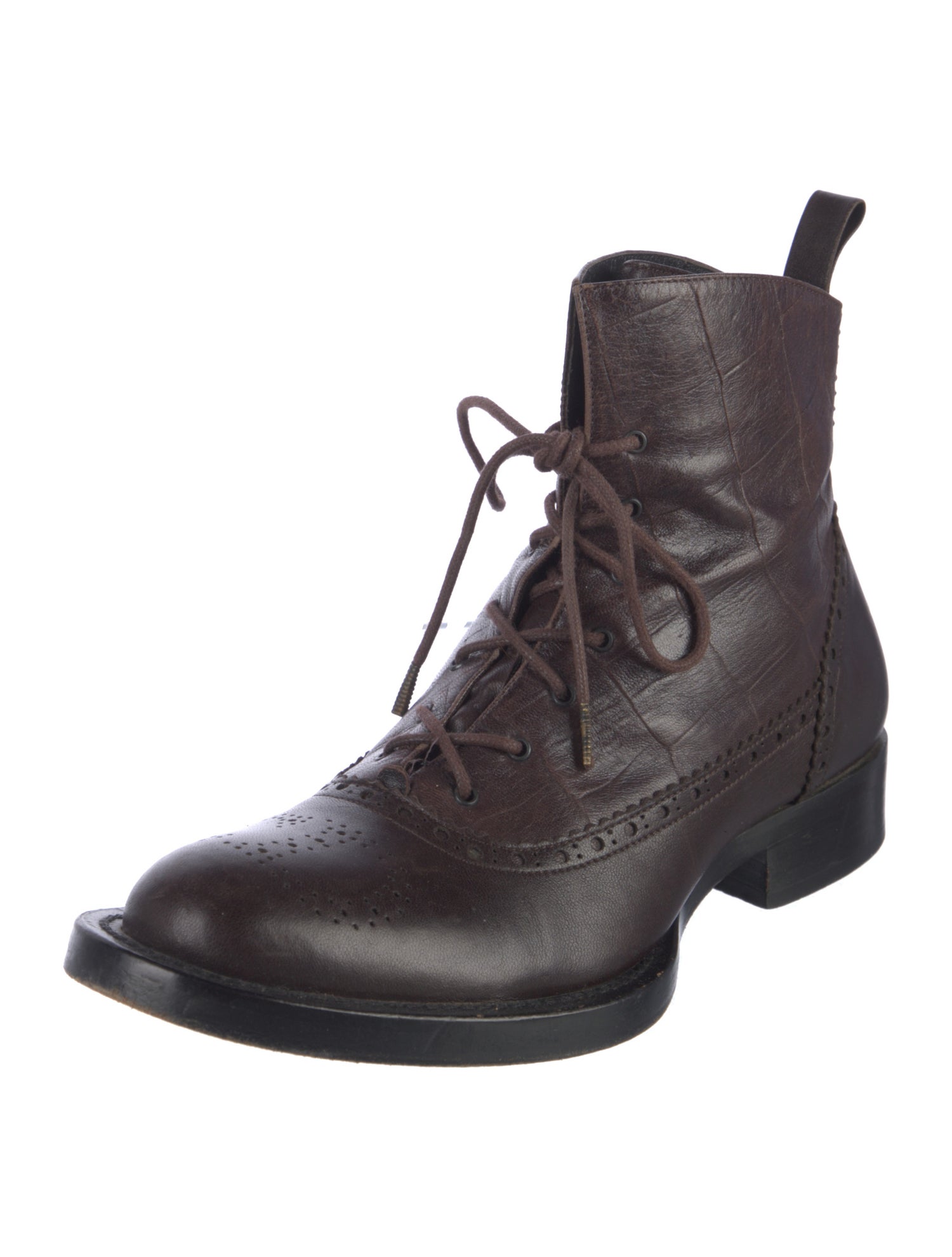 Christian Dior Leather Combat Boots