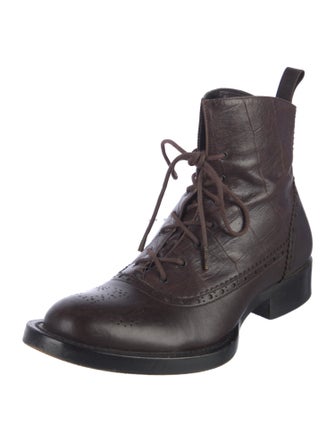 Christian Dior Leather Combat Boots
