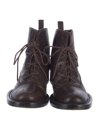 Christian Dior Leather Combat Boots