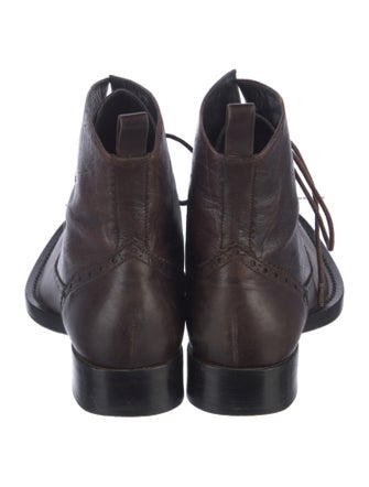 Christian Dior Leather Combat Boots