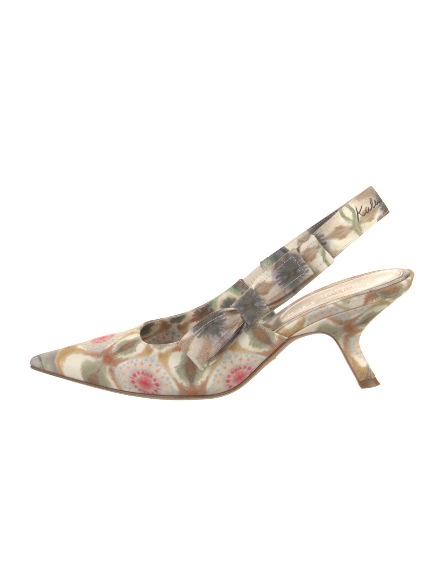 Christian Dior Suede Printed Slingback Pumps