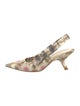Christian Dior Suede Printed Slingback Pumps