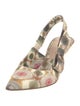 Christian Dior Suede Printed Slingback Pumps