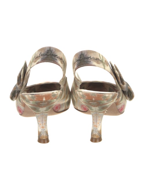 Christian Dior Suede Printed Slingback Pumps