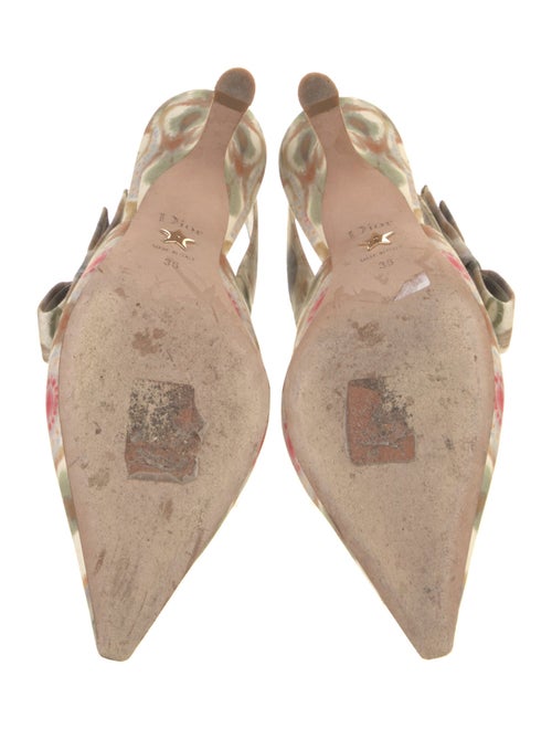 Christian Dior Suede Printed Slingback Pumps