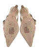 Christian Dior Suede Printed Slingback Pumps