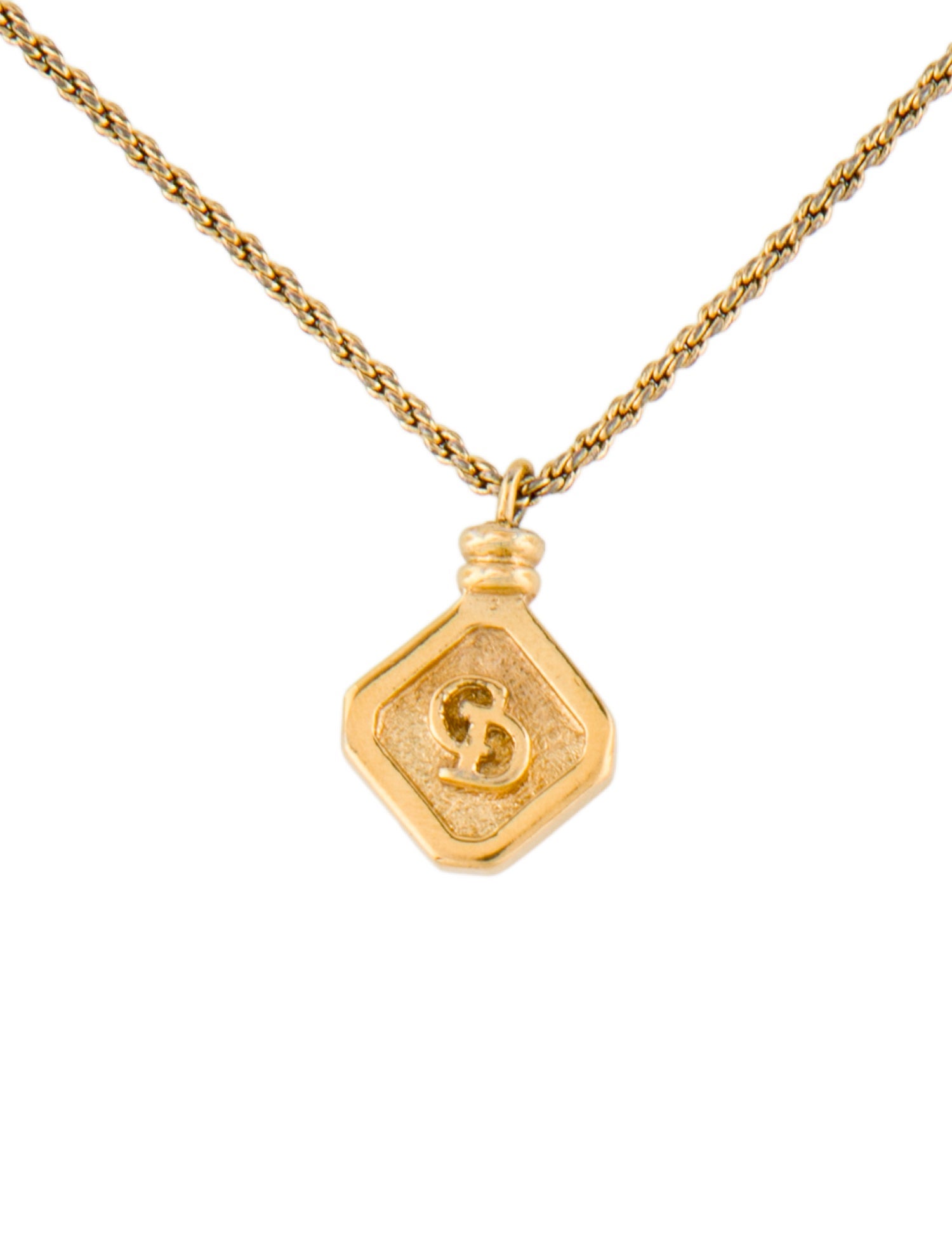 Christian Dior Vintage CD Pendant Necklace