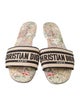 Christian Dior Graphic Print Embroidered Accent Slides