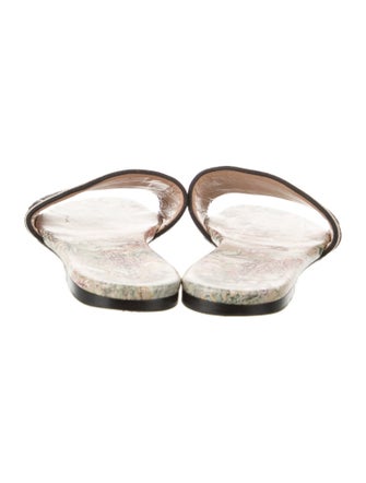 Christian Dior Graphic Print Embroidered Accent Slides