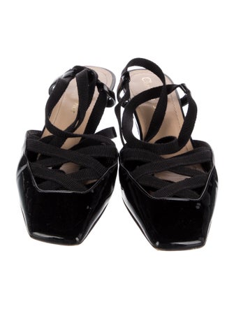 Christian Dior Patent Leather Slingback Pumps