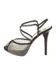 Christian Dior Satin Mesh Accents Sandals