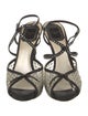 Christian Dior Satin Mesh Accents Sandals