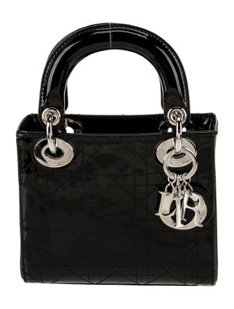 Christian Dior Patent Leather Top Handle Bag