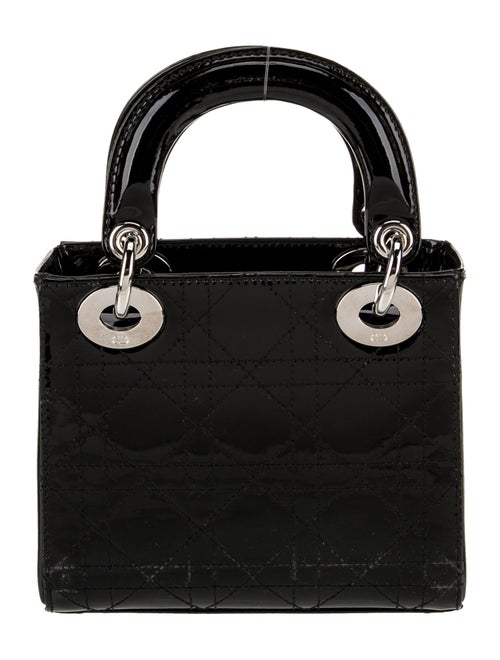 Christian Dior Patent Leather Top Handle Bag