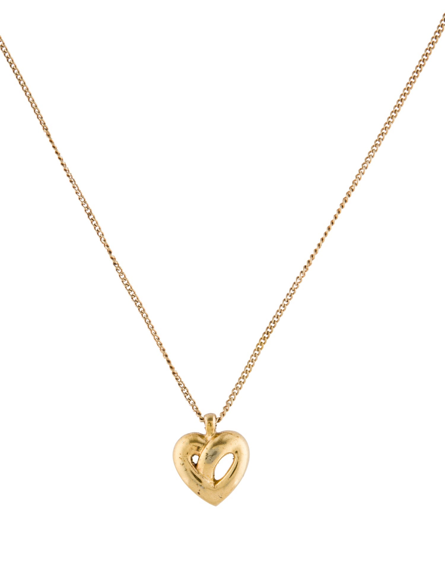 Christian Dior Vintage Heart Pendant Necklace