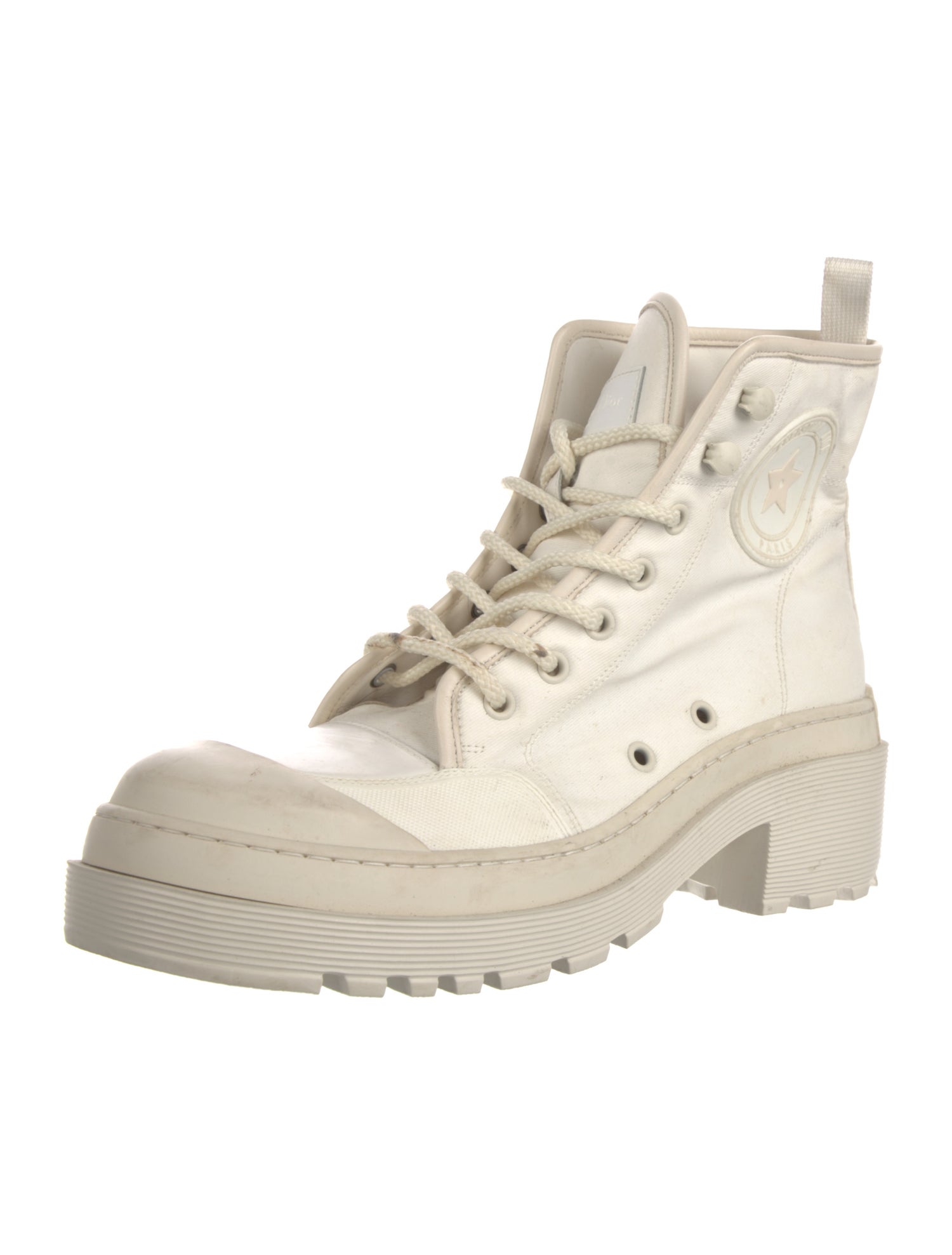 Christian Dior Canvas Combat Boots