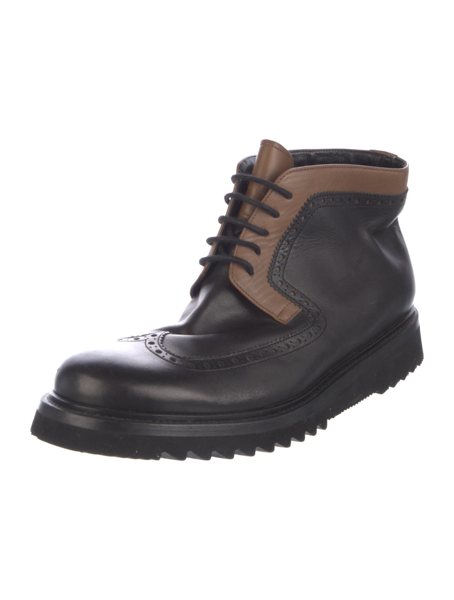 Christian Dior Oblique Jacquard Leather Lace-Up Boots