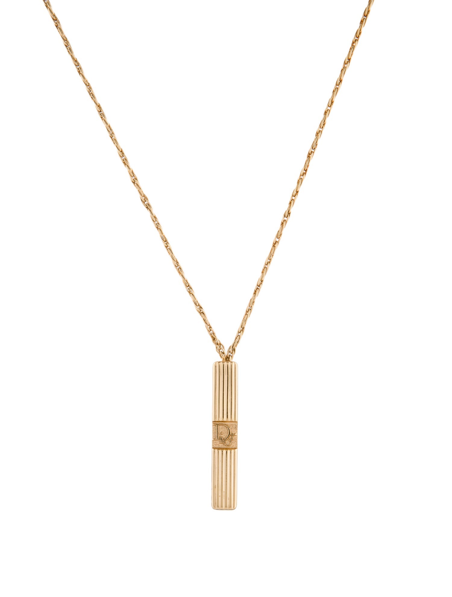 Christian Dior Vintage Logo Pendant Necklace