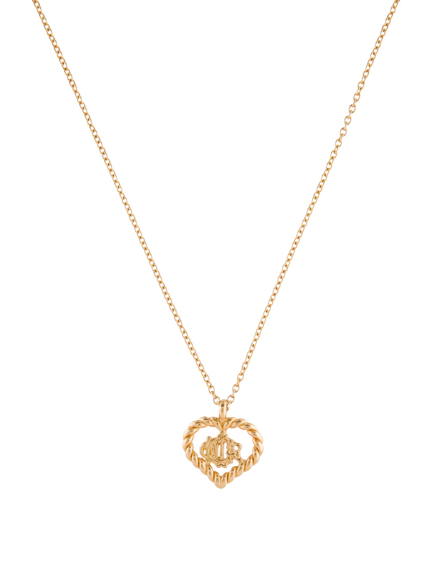 Christian Dior Vintage Heart Pendant Necklace