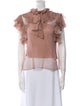 Christian Dior Lace Mock Neck Blouse