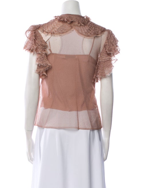 Christian Dior Lace Mock Neck Blouse