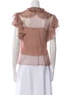 Christian Dior Lace Mock Neck Blouse