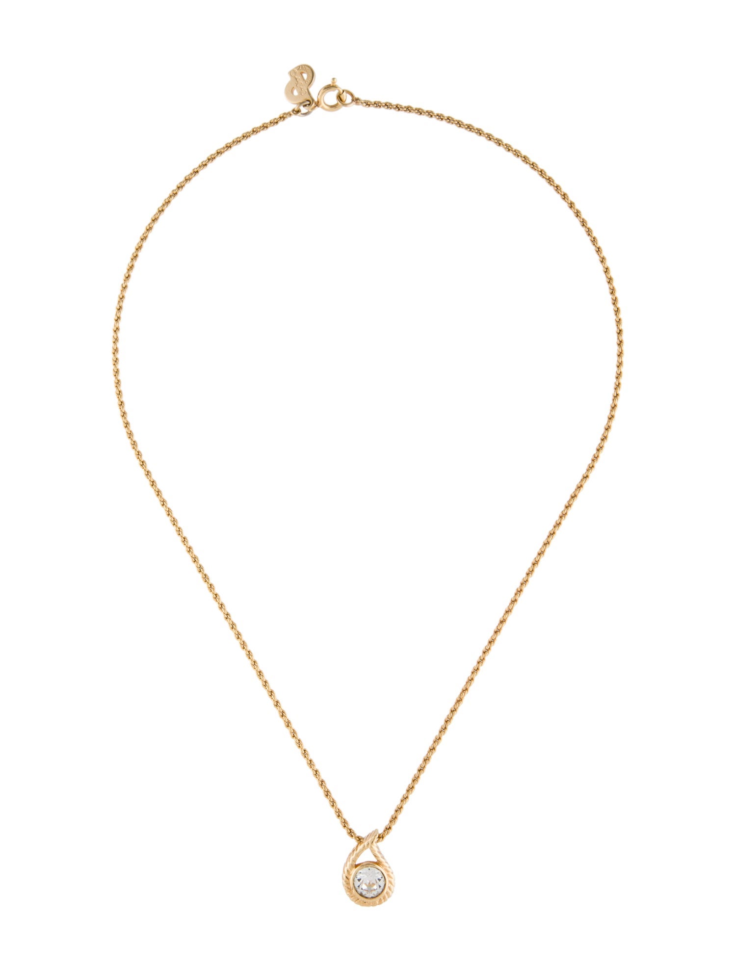 Christian Dior Vintage Crystal Pendant Necklace