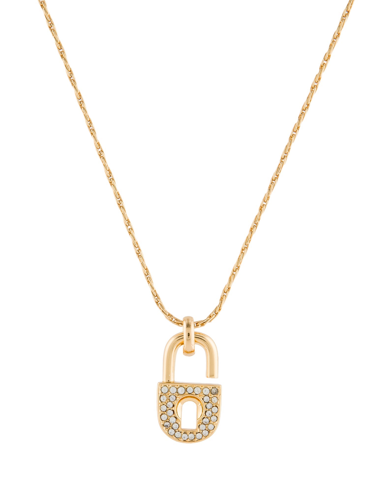 Christian Dior Lock Pendant Necklace