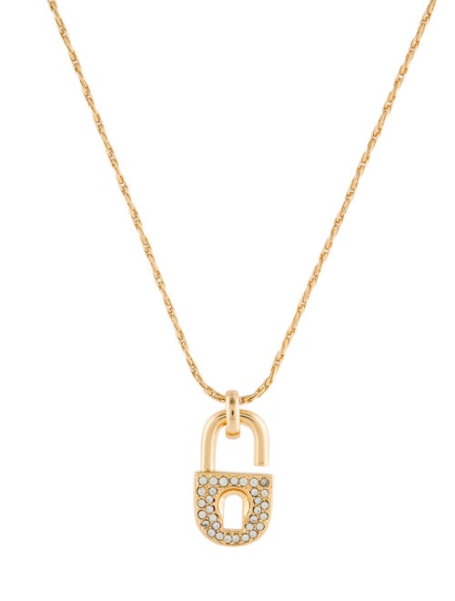 Christian Dior Lock Pendant Necklace