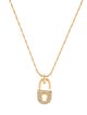 Christian Dior Lock Pendant Necklace