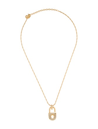 Christian Dior Lock Pendant Necklace