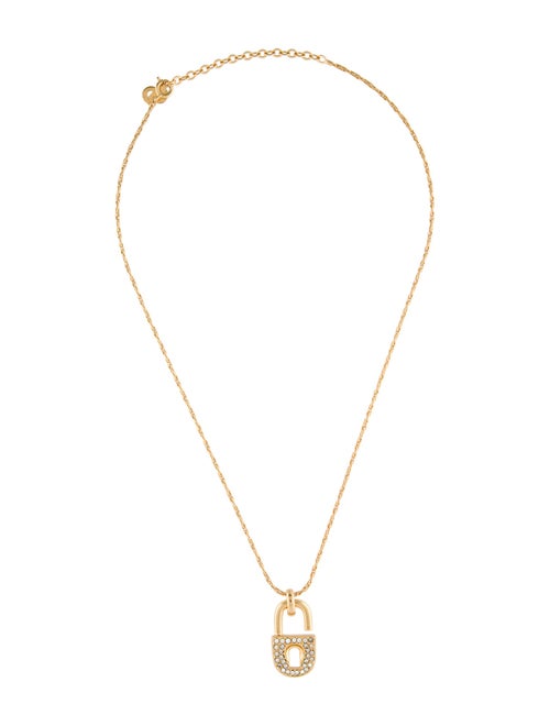 Christian Dior Lock Pendant Necklace