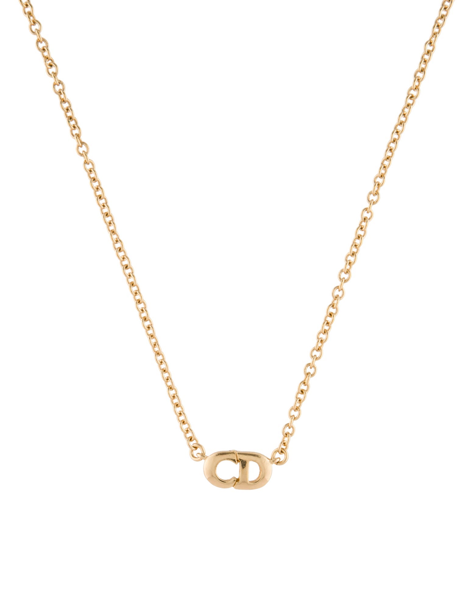 Christian Dior Vintage CD Logo Pendant Necklace