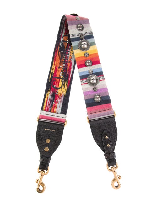 Christian Dior Studded Canvas Bag Strap