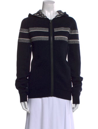 Christian Dior Striped Crew Neck Sweater