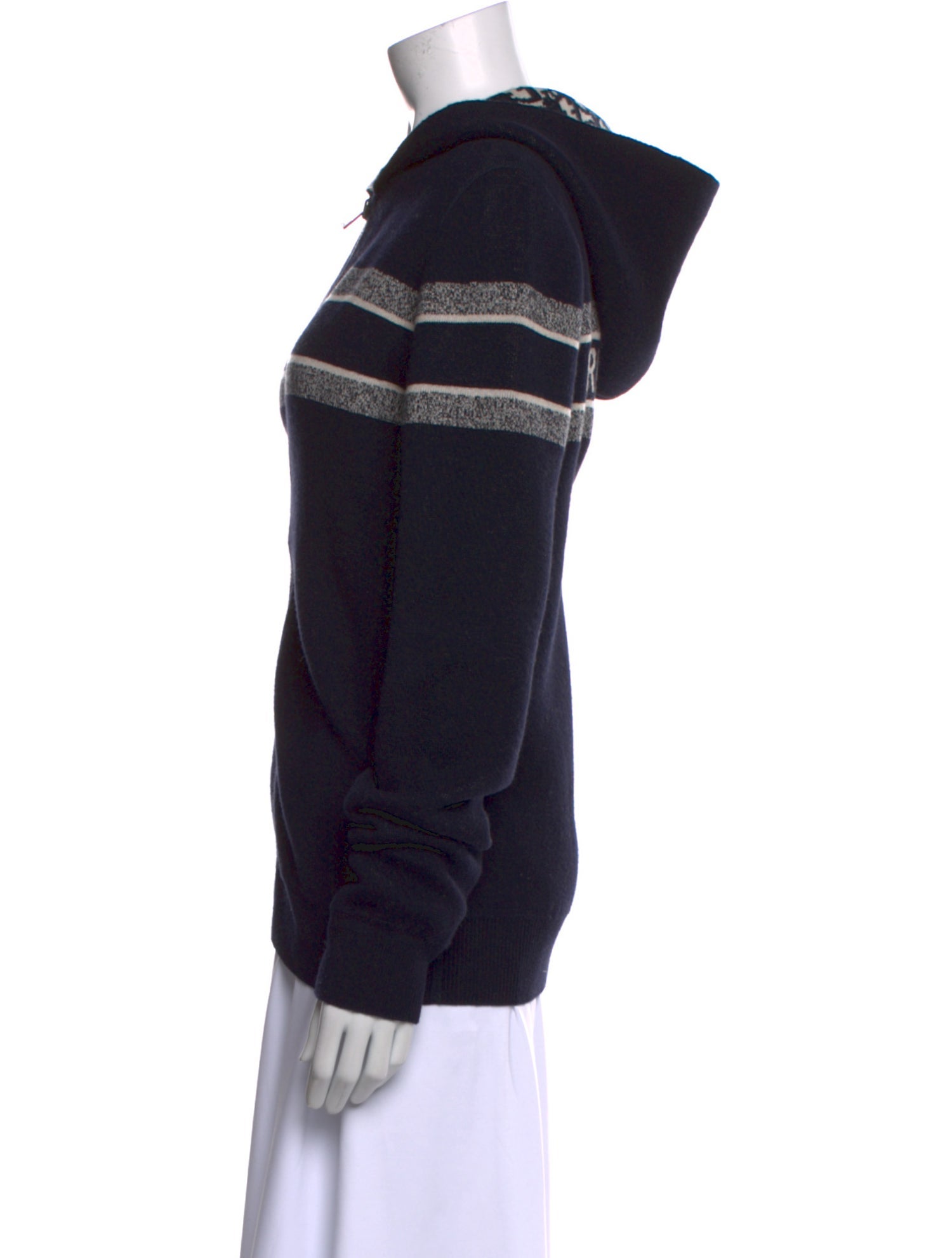 Christian Dior Striped Crew Neck Sweater