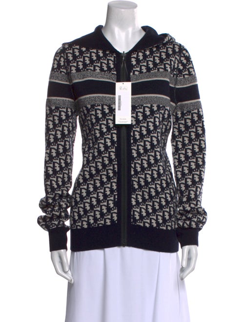 Christian Dior Striped Crew Neck Sweater