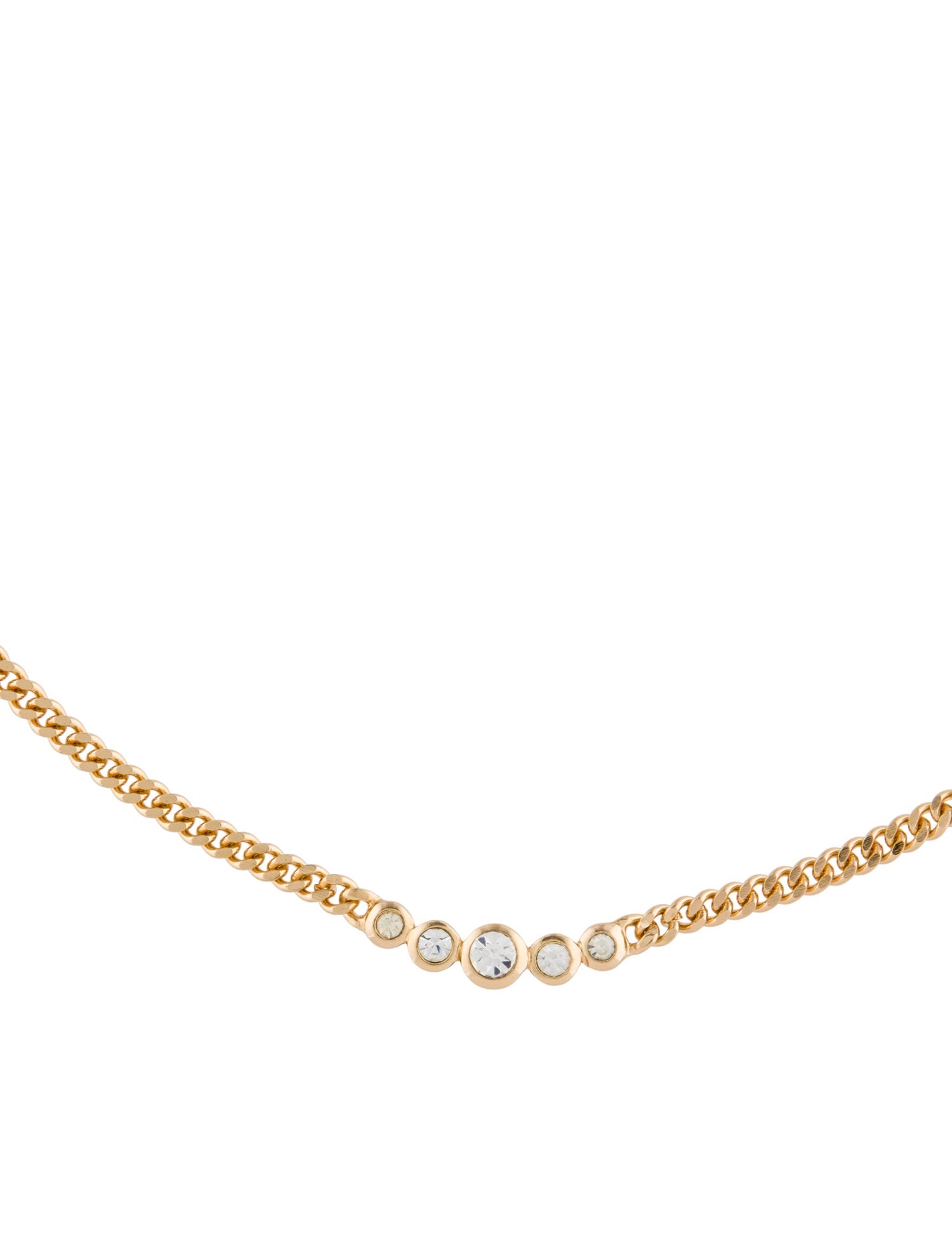 Christian Dior Vintage Crystal Pendant Necklace